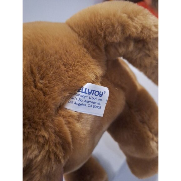 Kellytoy Brown Shar-pei Plush Dog 18" Large W Collar Realistic  Wrinkly Face - Picture 8 of 9